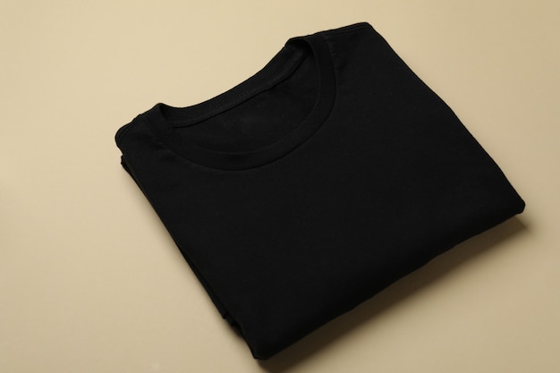 black sweatshirt on beige