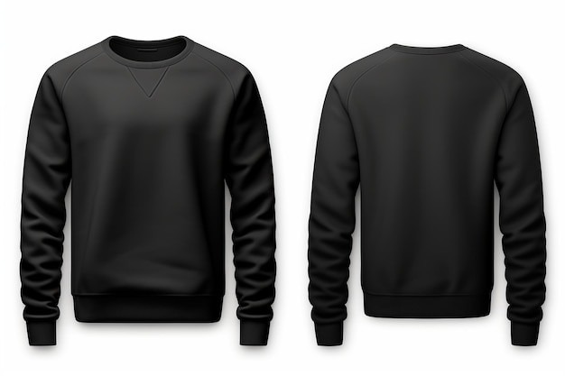 Black sweatshirt front and back