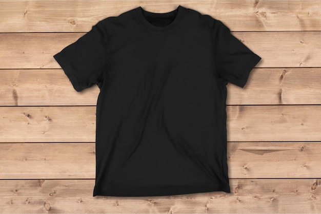 Black t-shirt isolated on  background