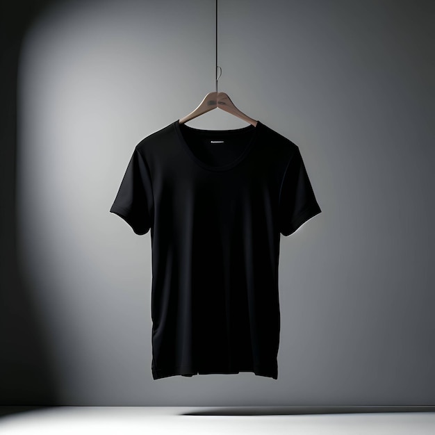 黒のTシャツのモックアップ画像