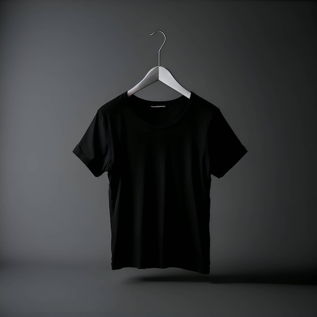 黒のTシャツのモックアップ画像