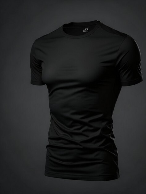Premium AI Image | Black t shirt mockup with dark balck background