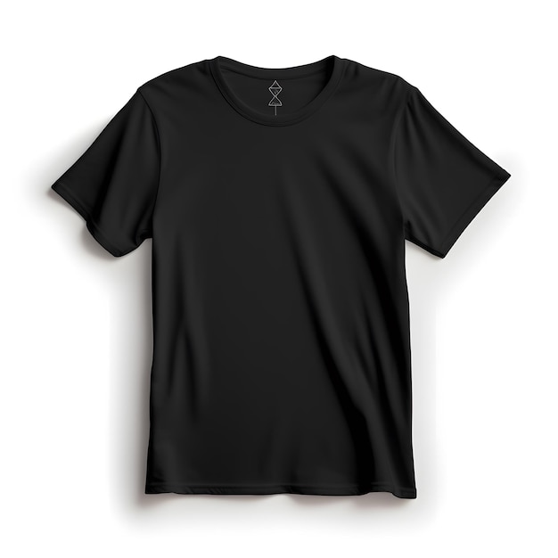 a black t - shirt with a logo on the front