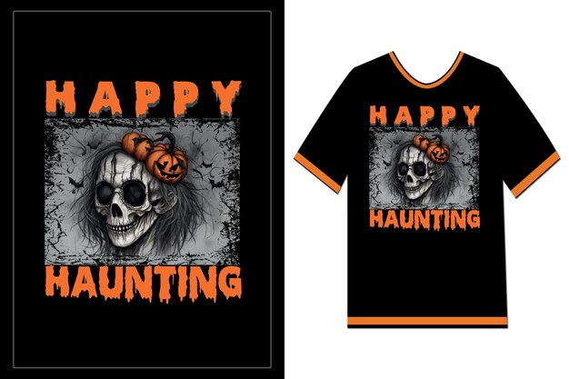 Photo a black t - shirt with a skull on the front and the words happy birthday on the front
