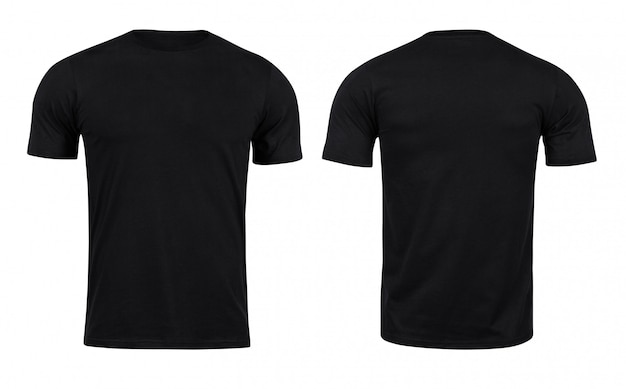 Black T-shirts front and back 