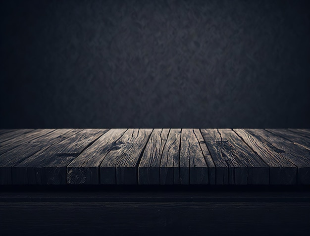 A black table with a dark background and a dark background.