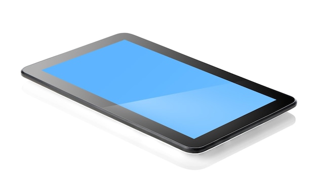 Black tablet isolated on a white background