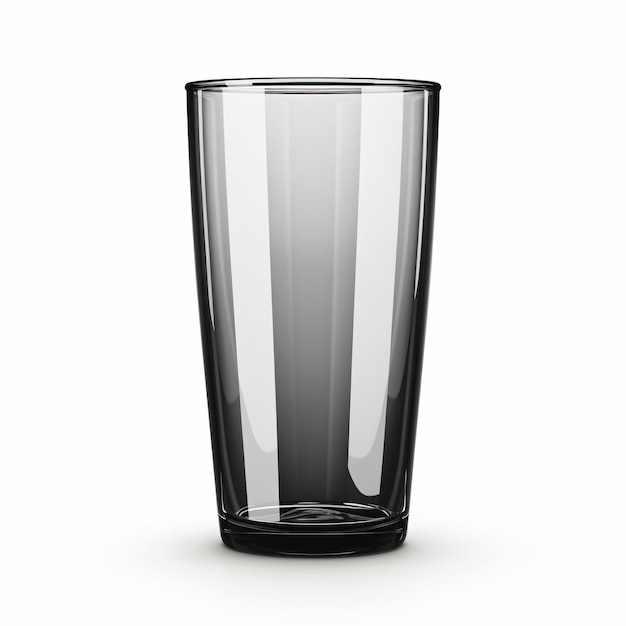 Black tall plastic glass