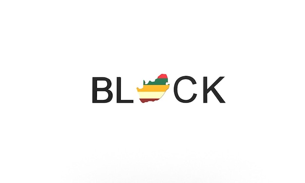 Фото Черный шрифт текста, написанный вручную, черный силуэт, темный южноафриканский символ карты, черная история монт