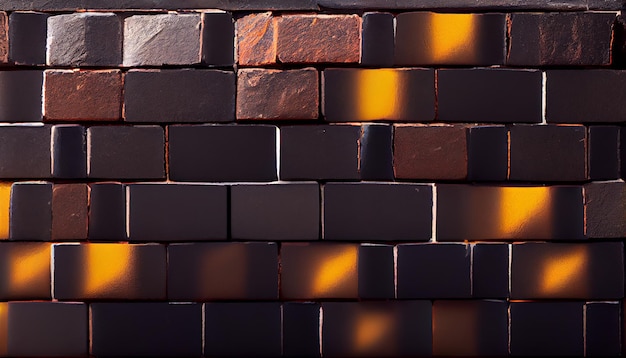 Black texture bricks with light effect illustration