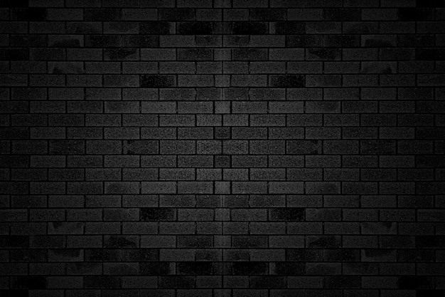 black texture with brick wall for banner website or background