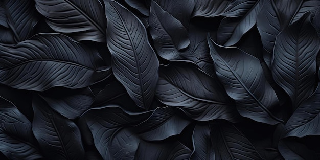 черное текстурированное изображение с несколькими листьями