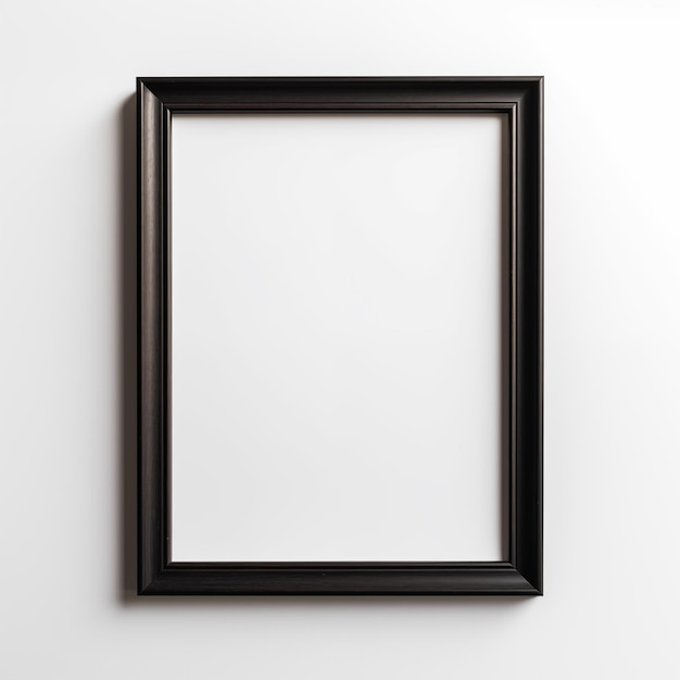 Photo black thin wooden picture frame mockup