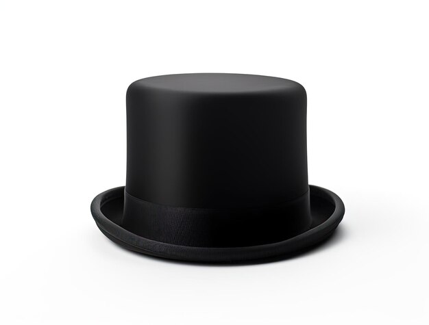 black top hat isolated on a white background