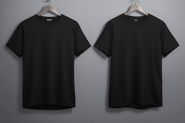 Black Tshirt design mockup and grey background and black tshirt mockup images