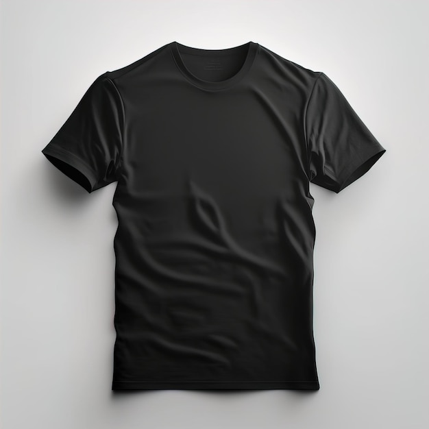 Black Tshirt isolated on the white