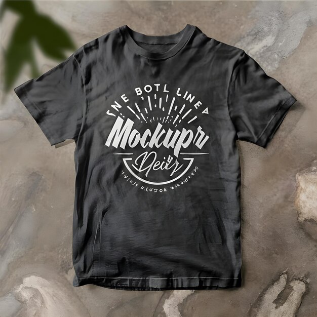 Black Tshirt mockup design Generative by ai