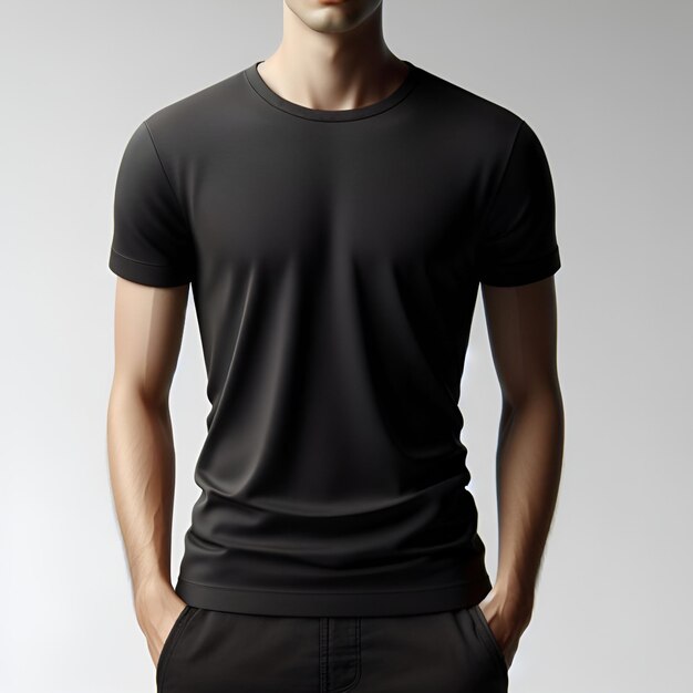 Black tshirt for mockup design