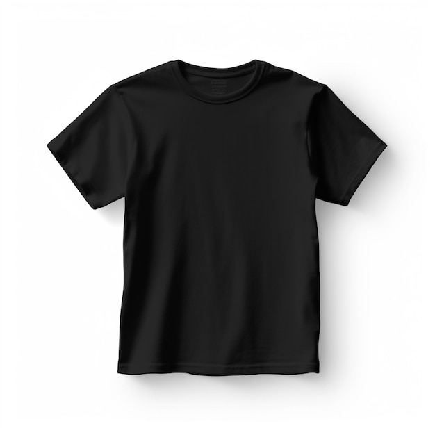 Photo black tshirt mockup material