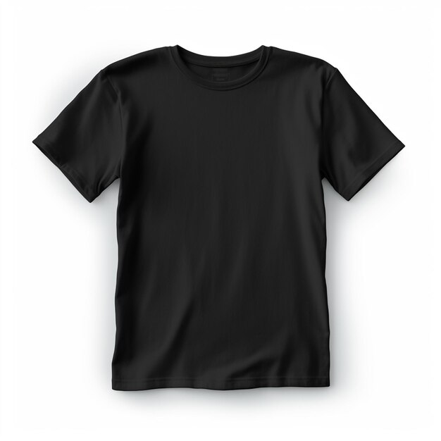 Photo black tshirt mockup material