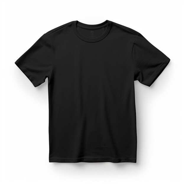 Photo black tshirt mockup material