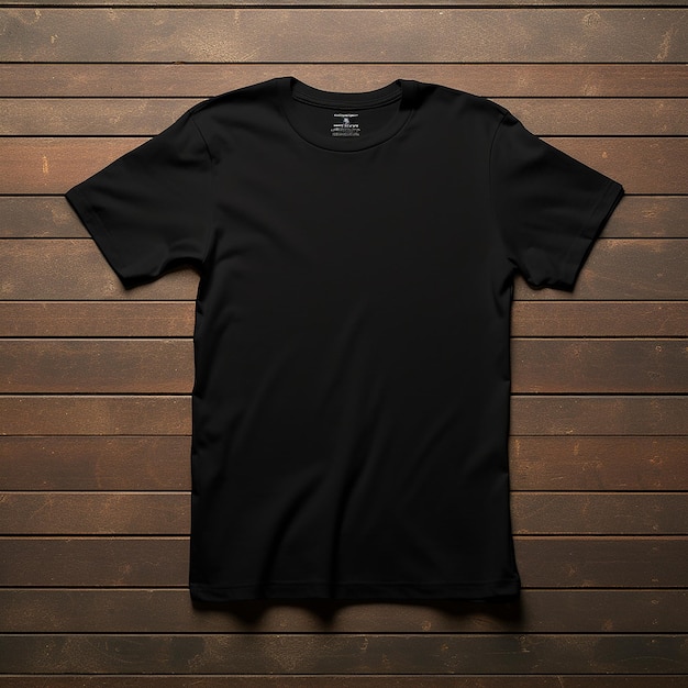 Black tshirt mockup material