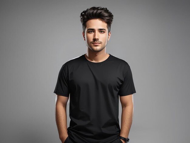 black tshirt mockup photo