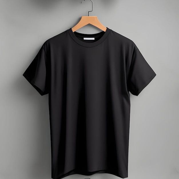 블랙 티셔츠 목업 템플릿