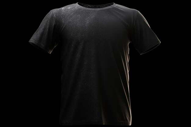 Black Tshirt Mockup with a grey background