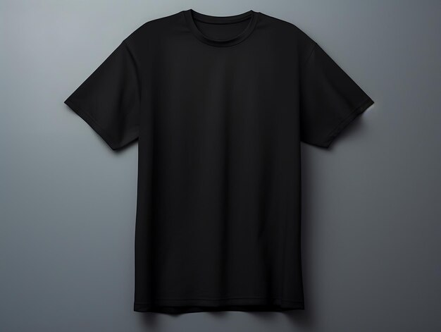 Photo black tshirt mockup with isolated background