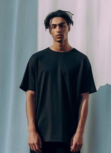 Black tshirt mockup