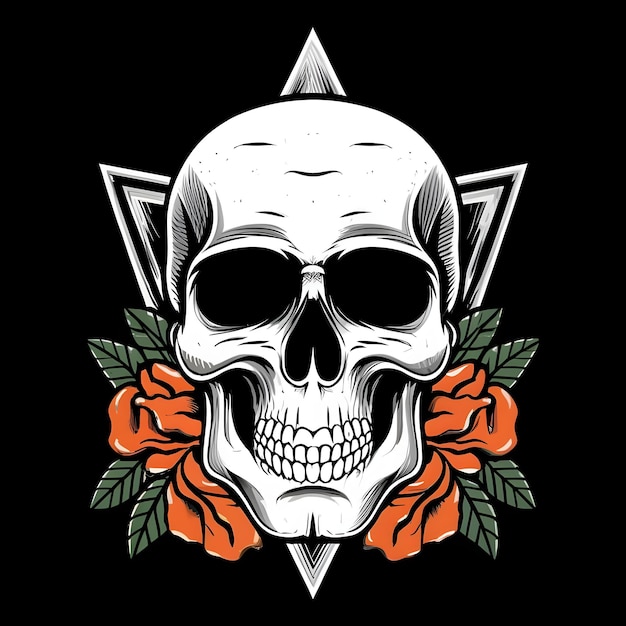 black tshirt skeleton print design