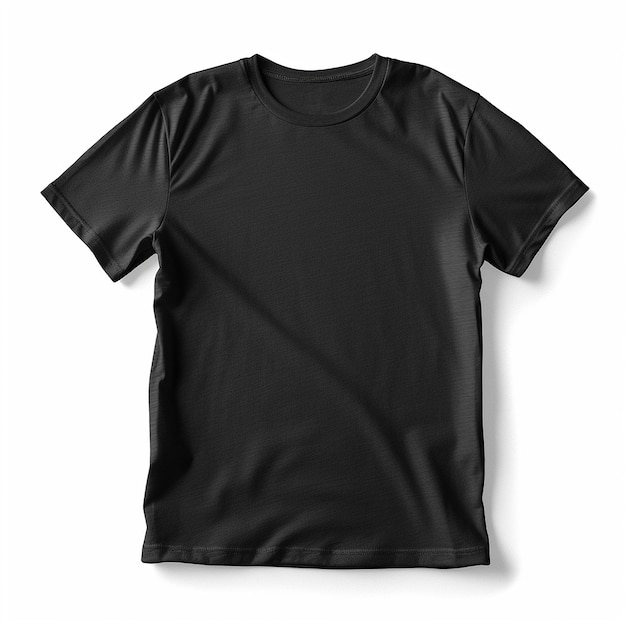 Black tshirt on white backgorund