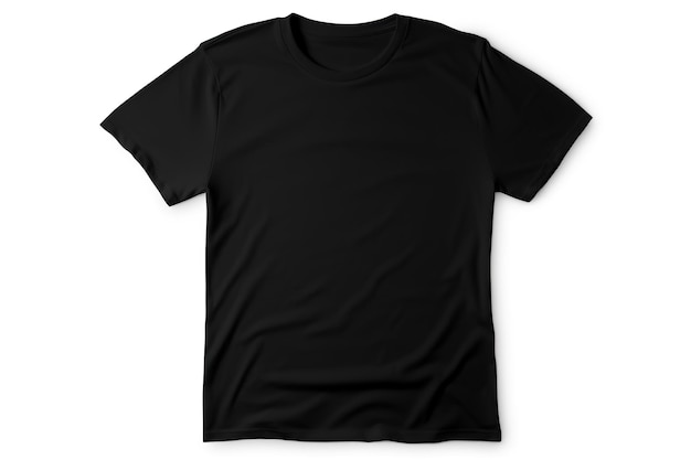 Black tshirt on white background Mock up for design