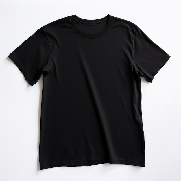 Black tshirt on white background