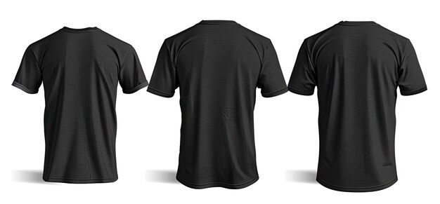 Black tshirt with grey collar and sleeve dress neck active shirt design