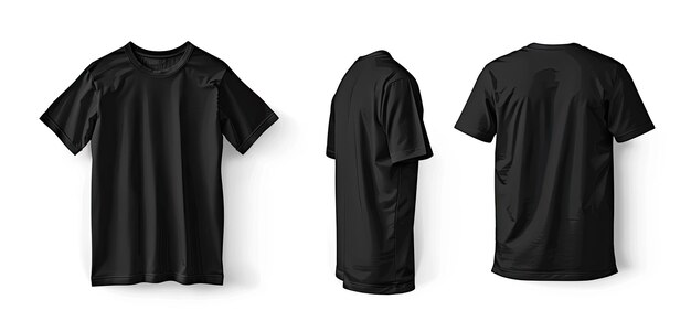 Black tshirt with grey collar and sleeve dress neck active shirt design