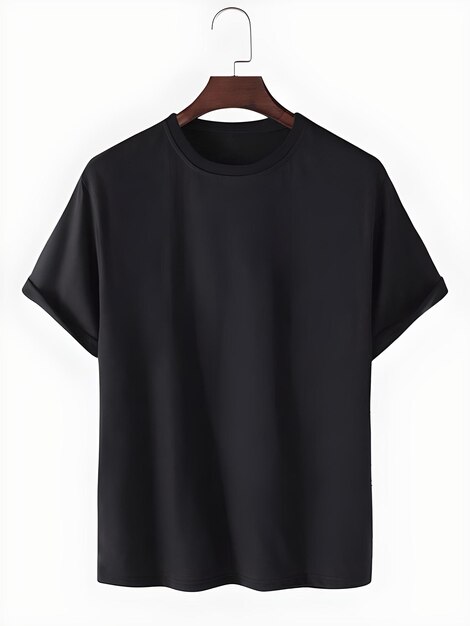 Black tshirts with copy space on white background