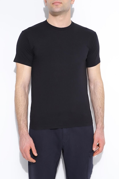 Photo black tshirts with copy space