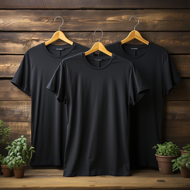 Black tshirts with copy space