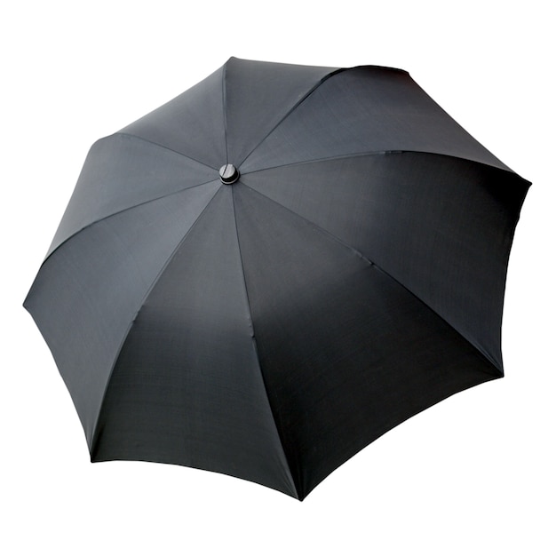 Black umbrella isolated