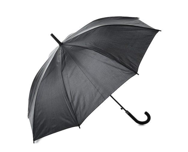 Black umbrella on white