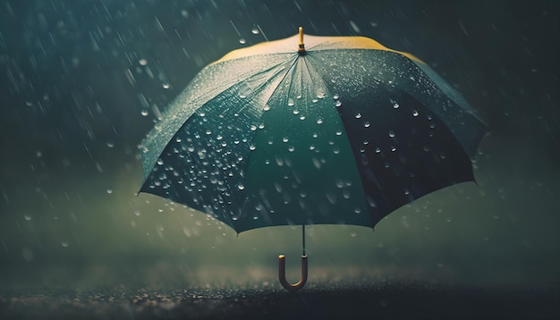 A black umbrella