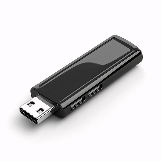 Photo a black usb flash drive