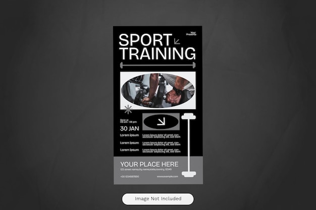 black utilitarian sport training social media story
