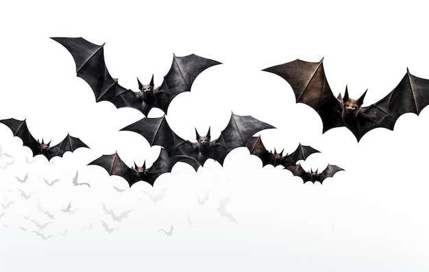 black vampire isolated on a white background generative ai