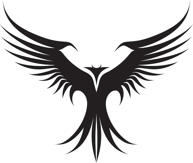 Black Vector Sky Predator Icon Graceful Vultures Roost Mark