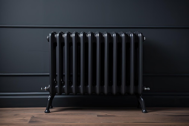 Black wall mounted home radiator heater