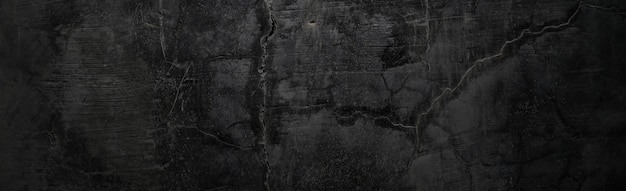 Black wall scary or dark gray rough grainy stone texture background Black concrete for background