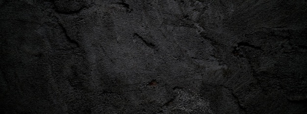 Black wall scary or dark gray rough grainy stone texture background Black concrete for background